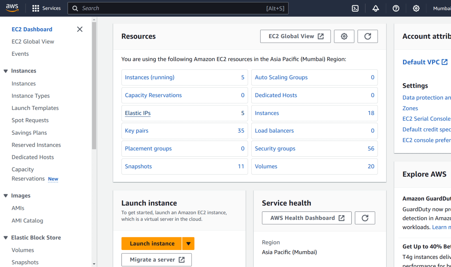 Cloud and Infrastructureservice card